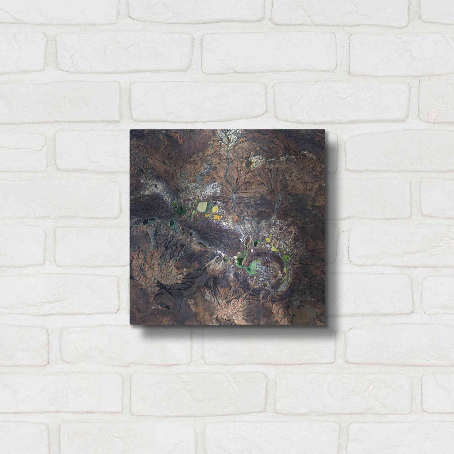 Luxe Metal Art 'Earth as Art: Shoemaker' Metal Wall Art,12x12