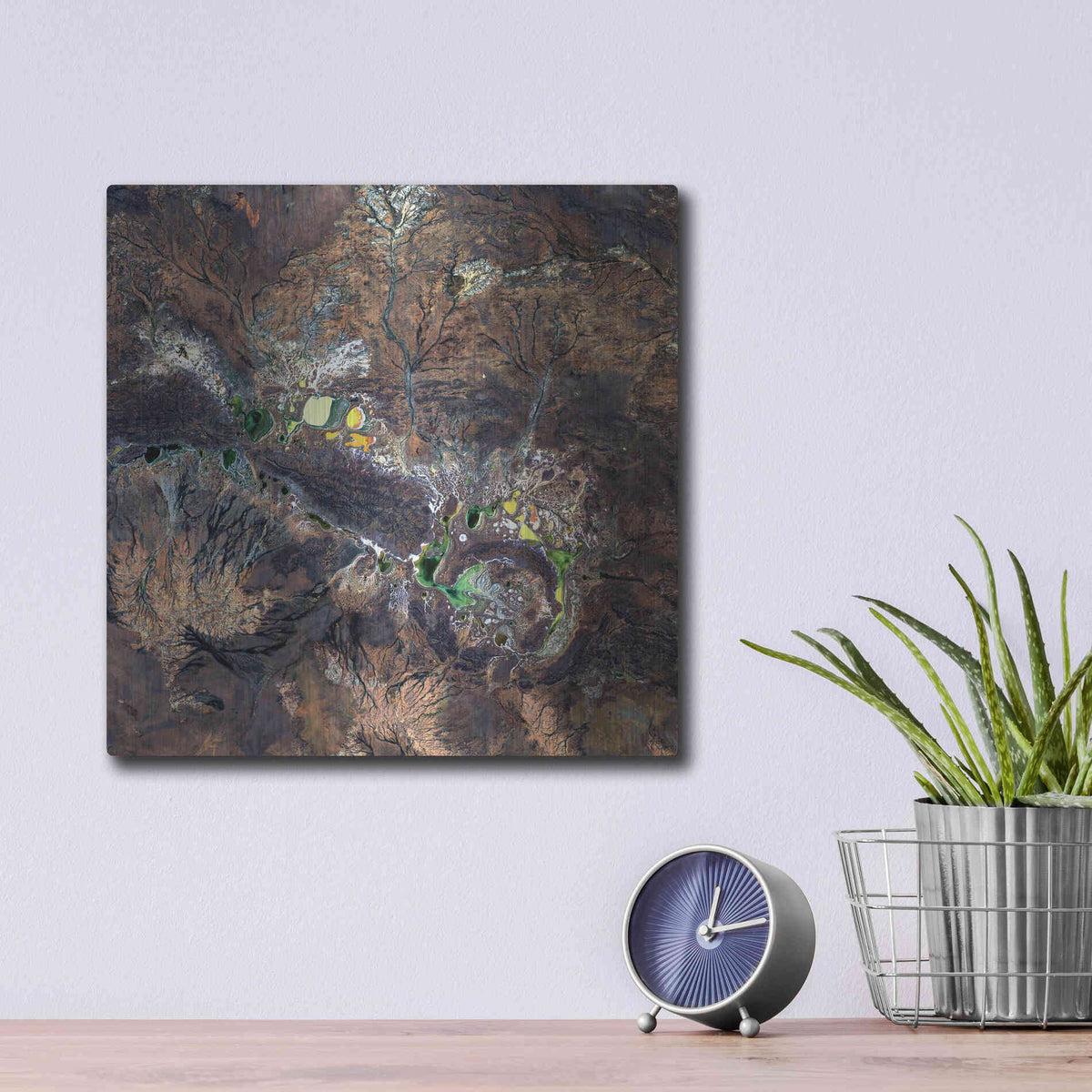Luxe Metal Art 'Earth as Art: Shoemaker' Metal Wall Art,12x12