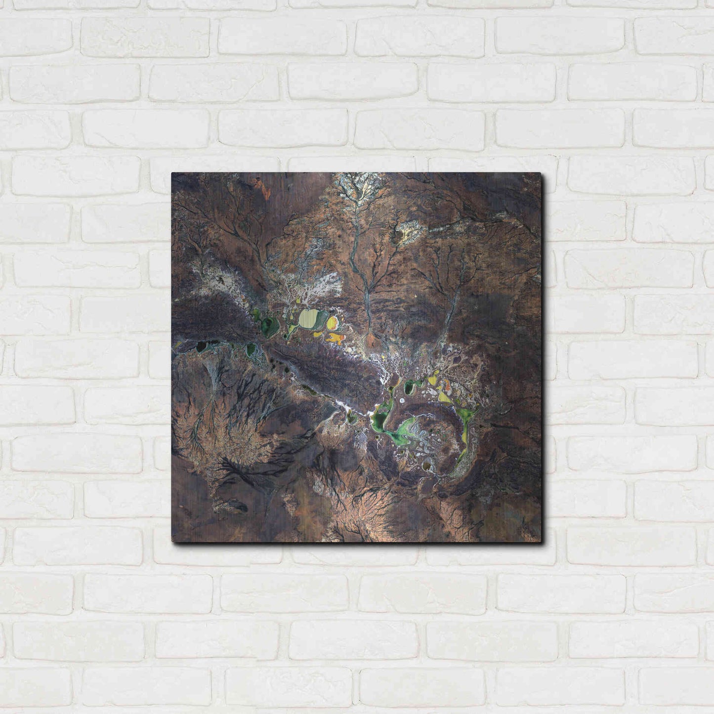 Luxe Metal Art 'Earth as Art: Shoemaker' Metal Wall Art,24x24