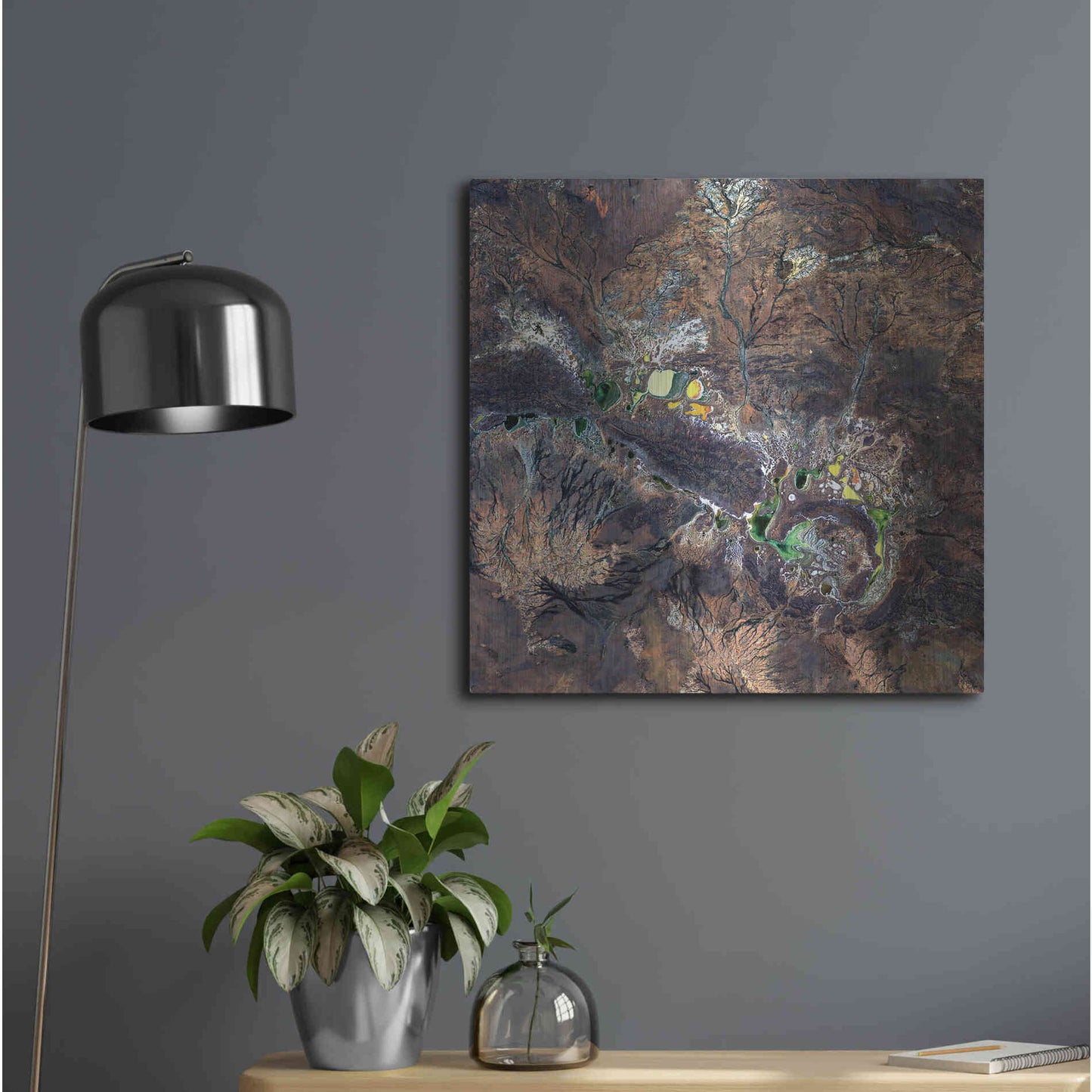 Luxe Metal Art 'Earth as Art: Shoemaker' Metal Wall Art,24x24