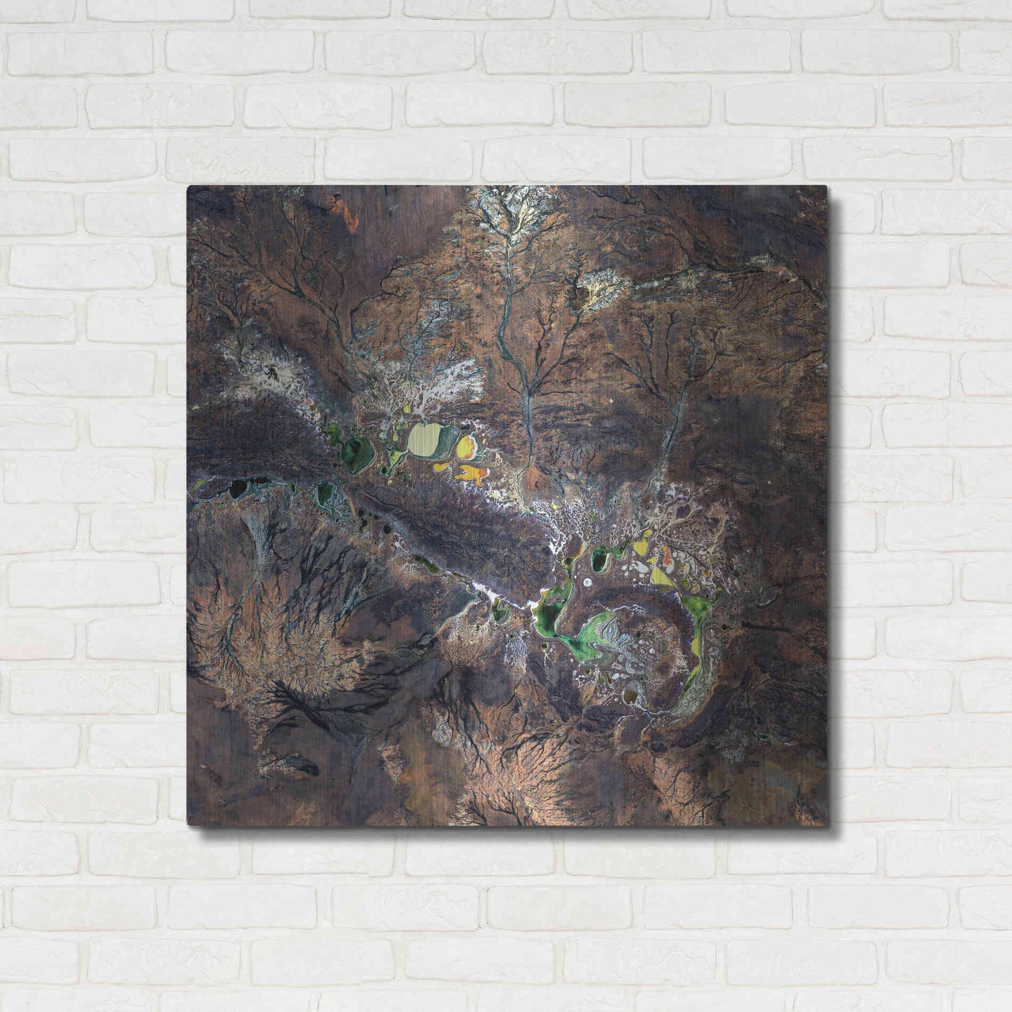 Luxe Metal Art 'Earth as Art: Shoemaker' Metal Wall Art,36x36