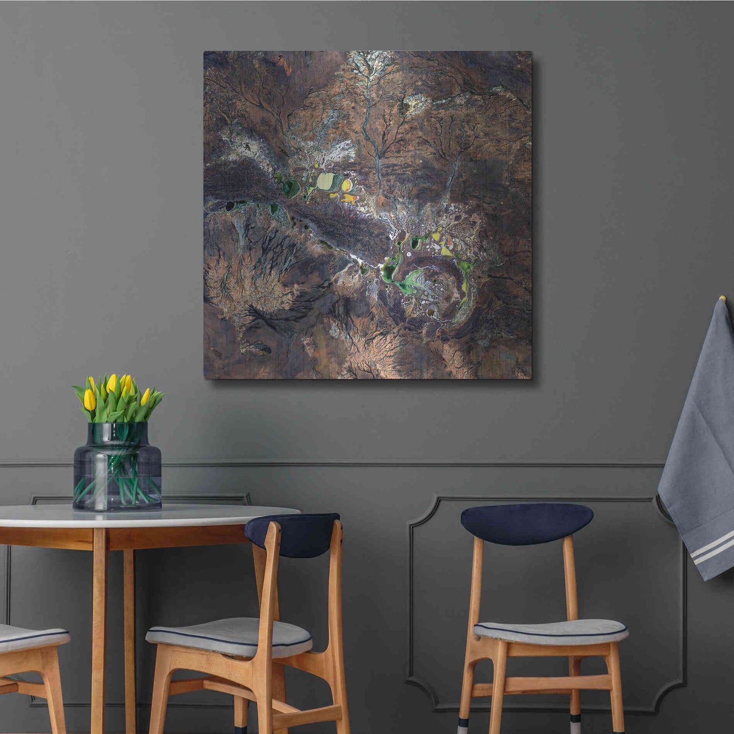 Luxe Metal Art 'Earth as Art: Shoemaker' Metal Wall Art,36x36