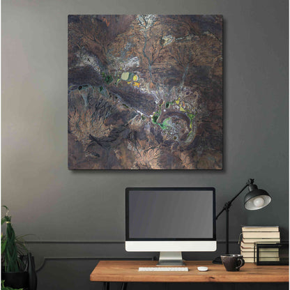 Luxe Metal Art 'Earth as Art: Shoemaker' Metal Wall Art,36x36