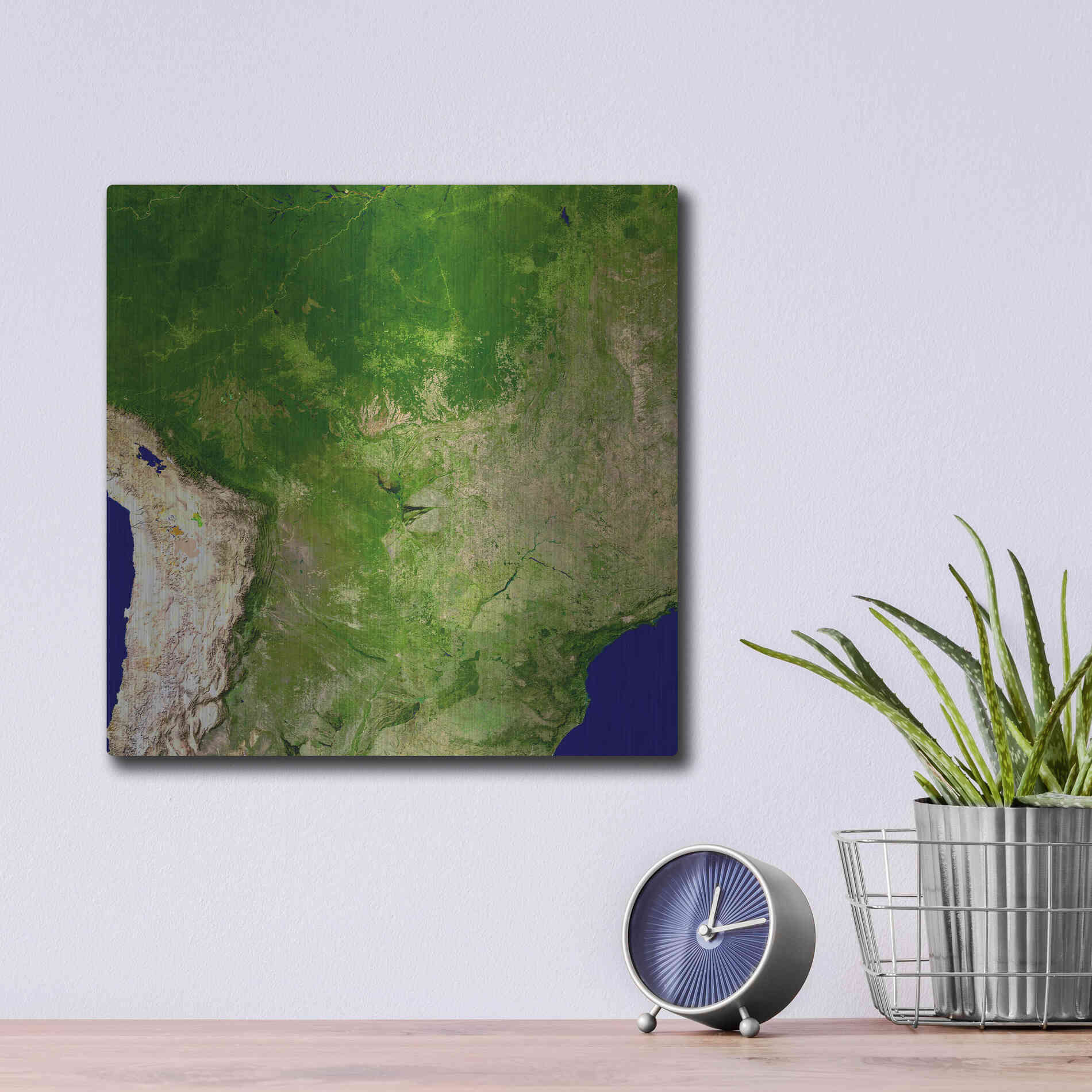 Luxe Metal Art 'Earth as Art: South America' Metal Wall Art,12x12