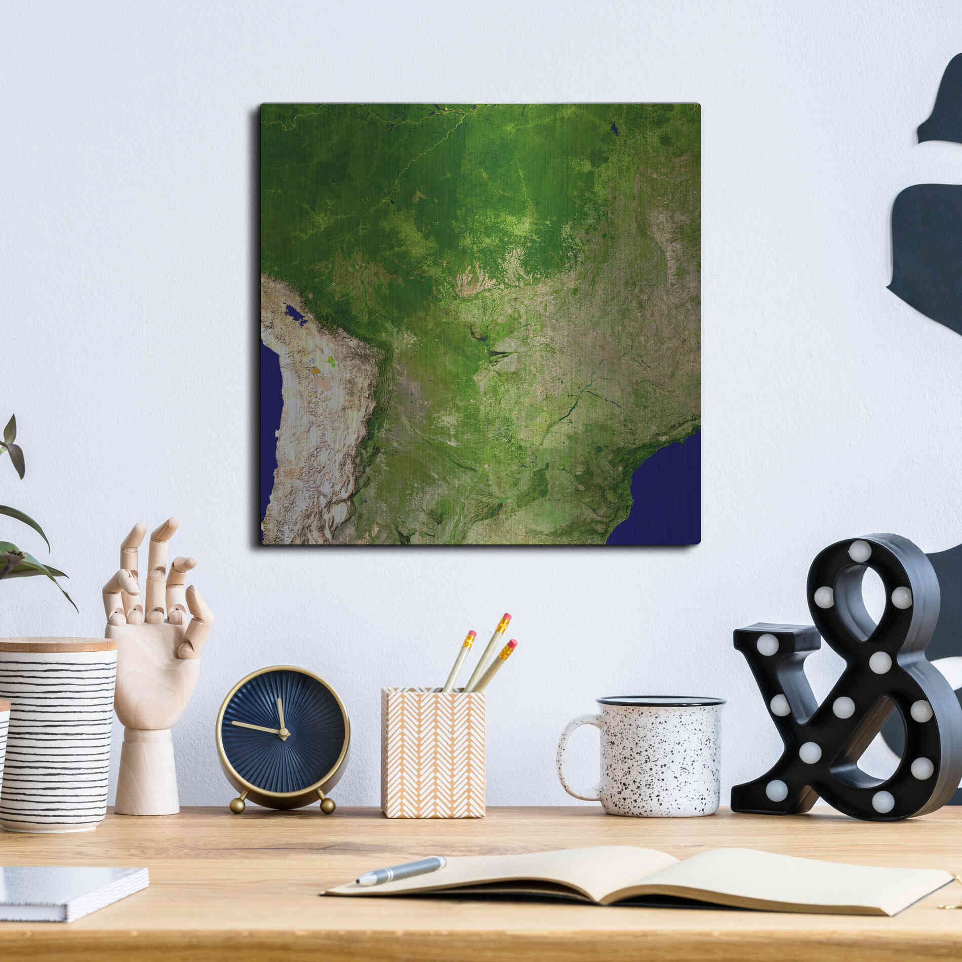 Luxe Metal Art 'Earth as Art: South America' Metal Wall Art,12x12