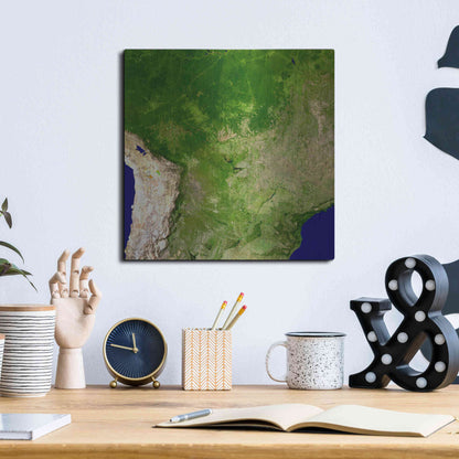 Luxe Metal Art 'Earth as Art: South America' Metal Wall Art,12x12