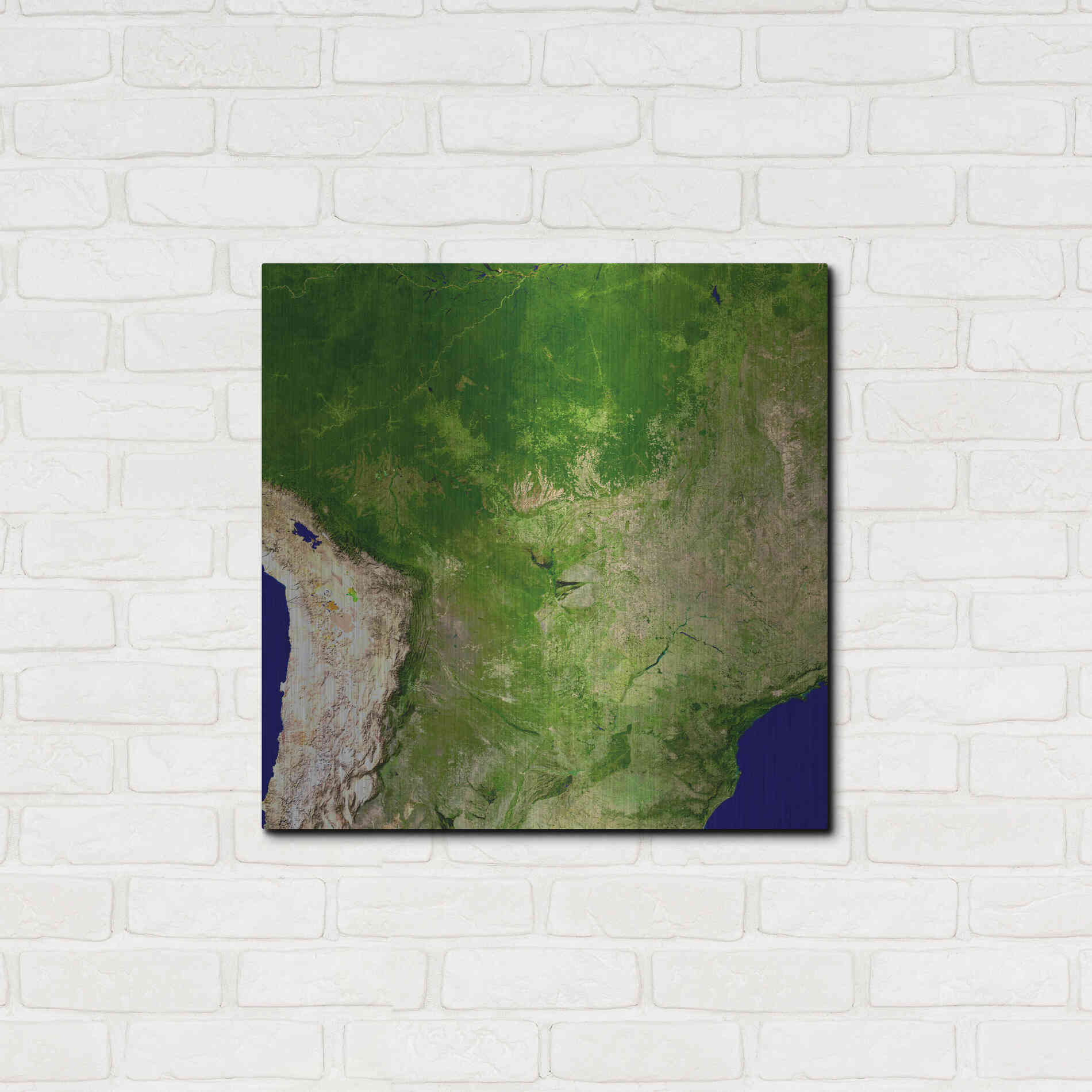 Luxe Metal Art 'Earth as Art: South America' Metal Wall Art,24x24