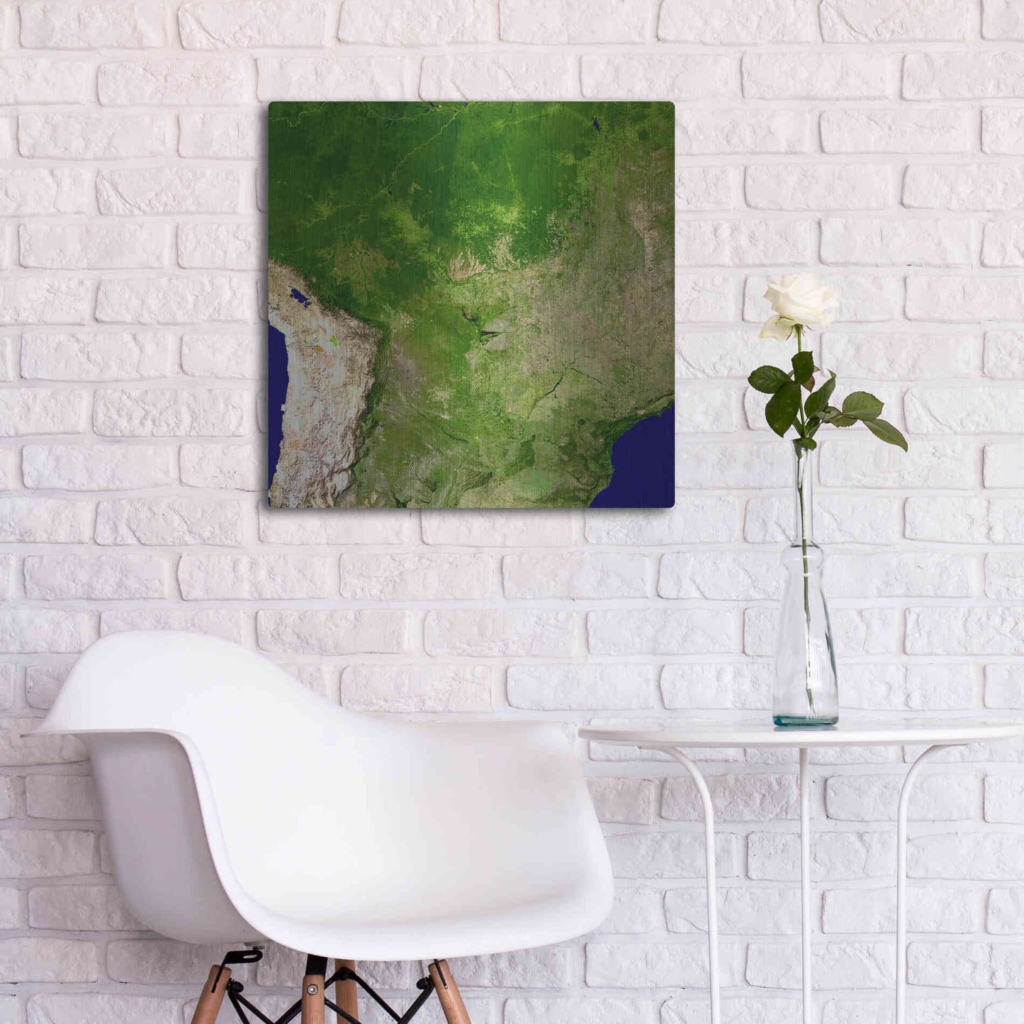 Luxe Metal Art 'Earth as Art: South America' Metal Wall Art,24x24