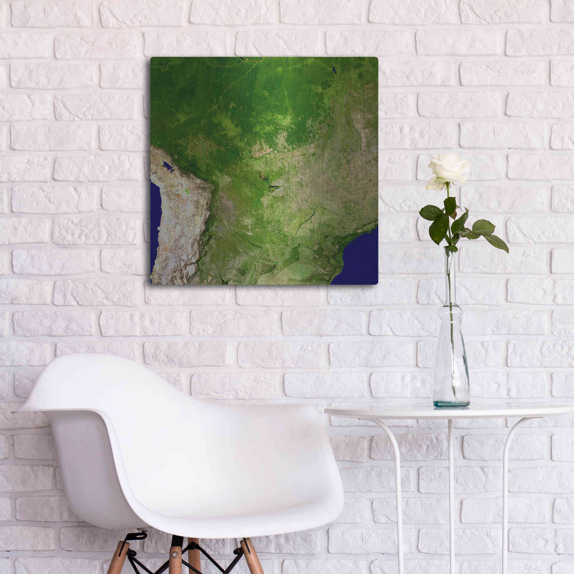 Luxe Metal Art 'Earth as Art: South America' Metal Wall Art,24x24