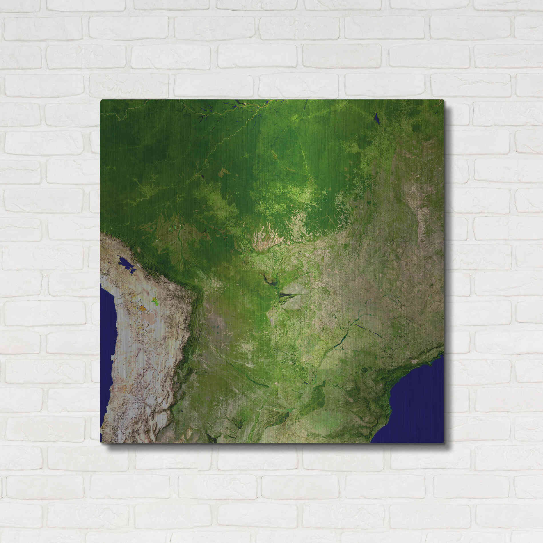 Luxe Metal Art 'Earth as Art: South America' Metal Wall Art,36x36