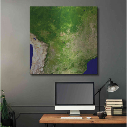 Luxe Metal Art 'Earth as Art: South America' Metal Wall Art,36x36