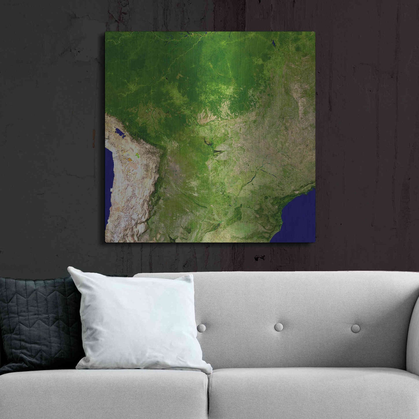 Luxe Metal Art 'Earth as Art: South America' Metal Wall Art,36x36