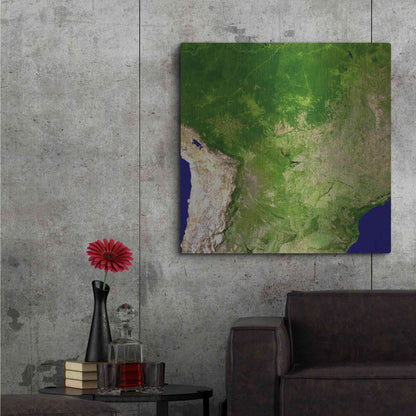 Luxe Metal Art 'Earth as Art: South America' Metal Wall Art,36x36