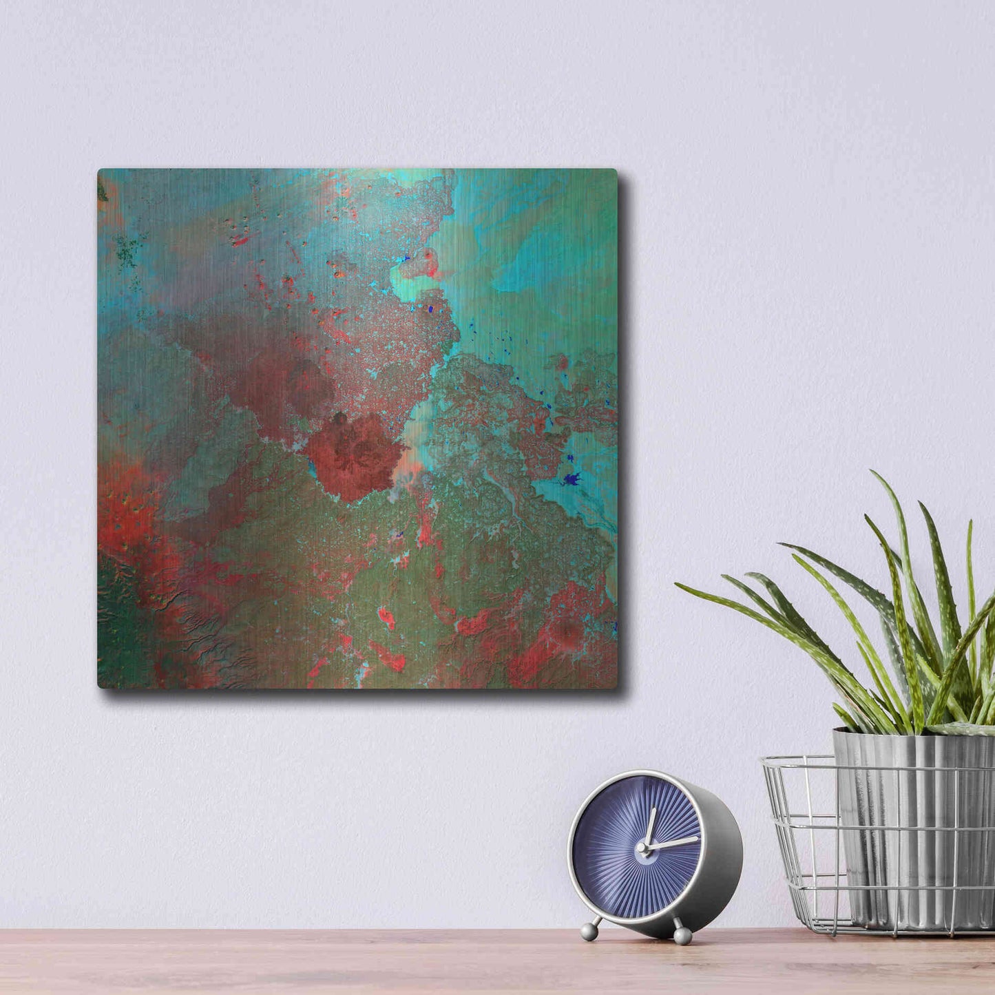 Luxe Metal Art 'Earth as Art: The Syrian Desert' Metal Wall Art,12x12