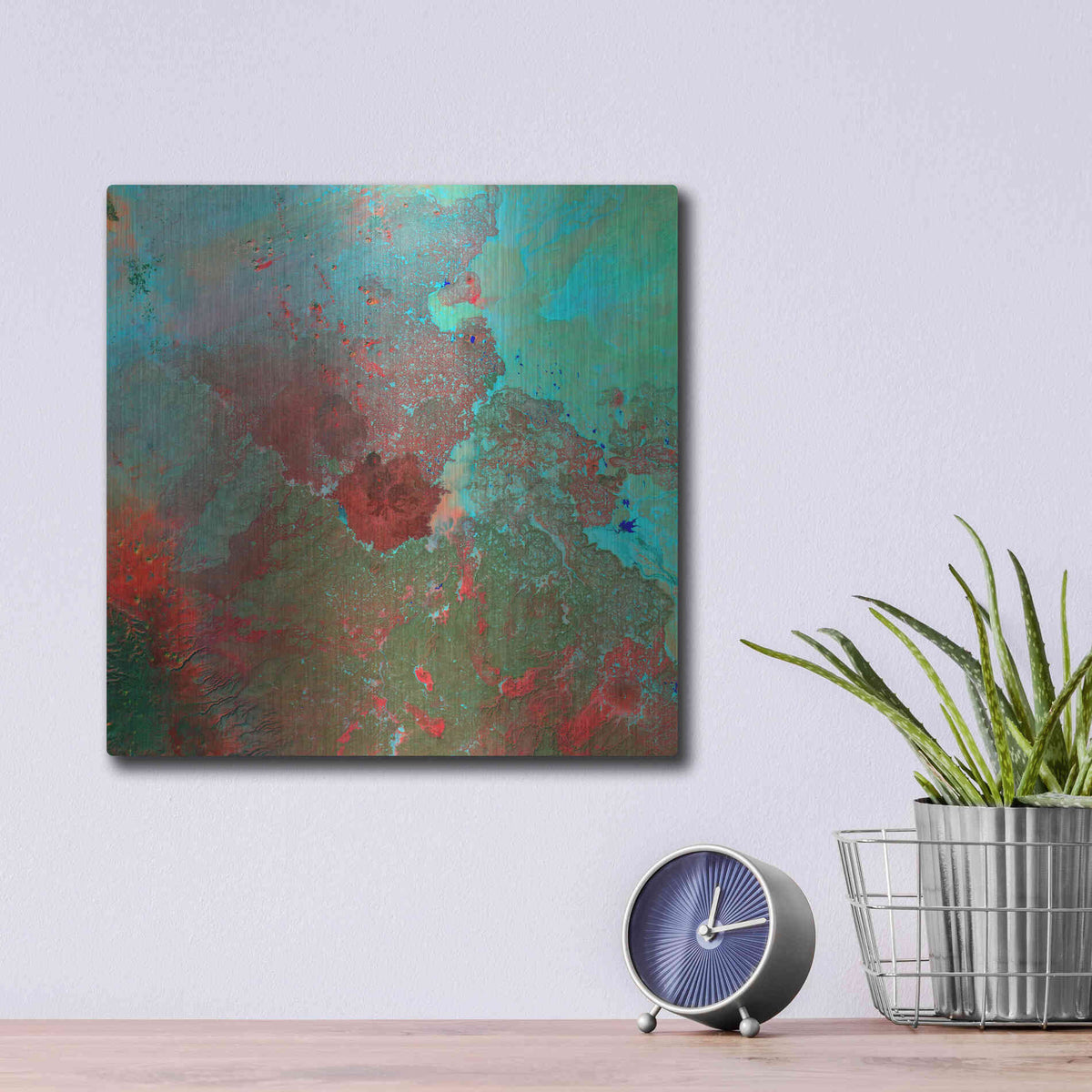 Luxe Metal Art 'Earth as Art: The Syrian Desert' Metal Wall Art,12x12