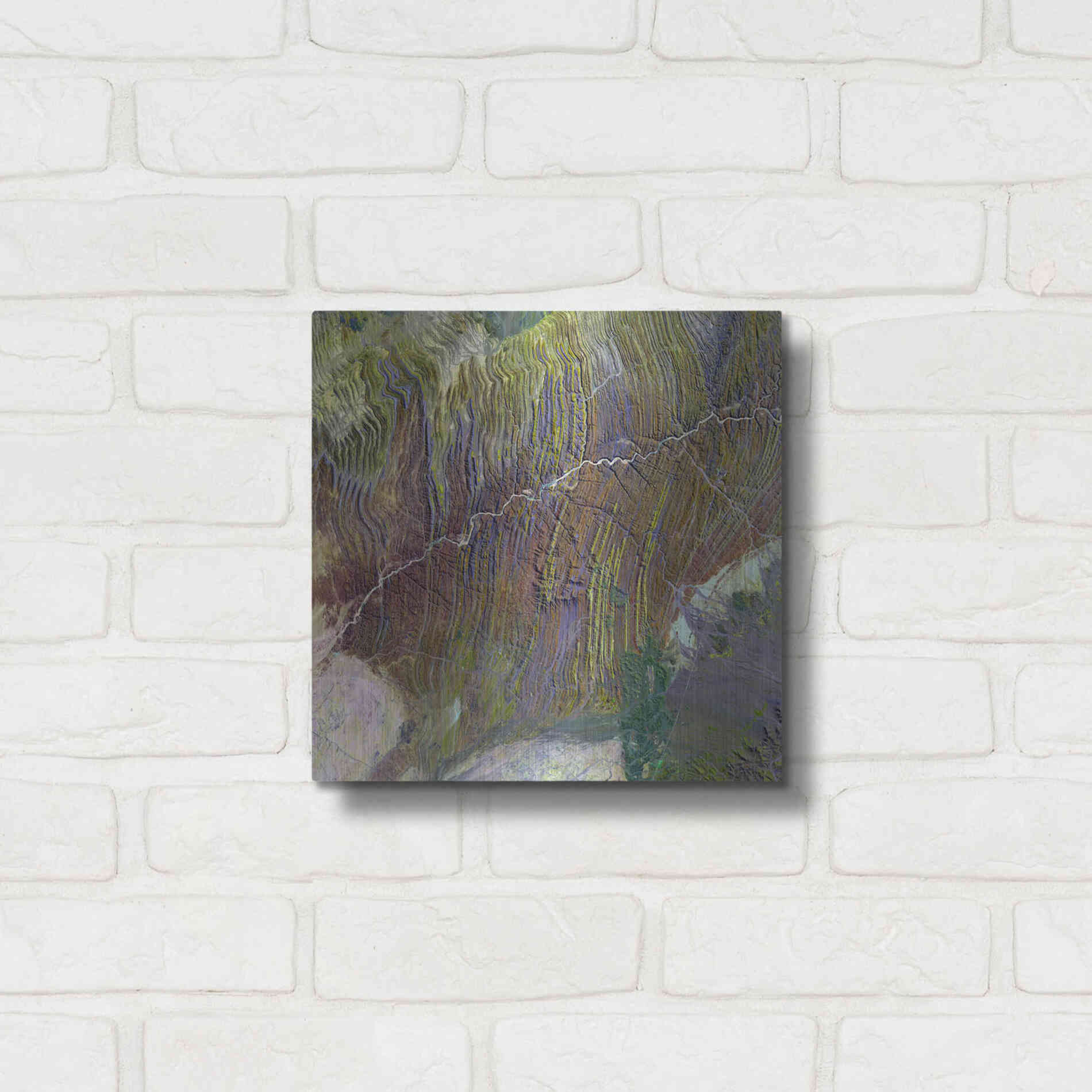 Luxe Metal Art 'Earth as Art: Ugab River' Metal Wall Art,12x12