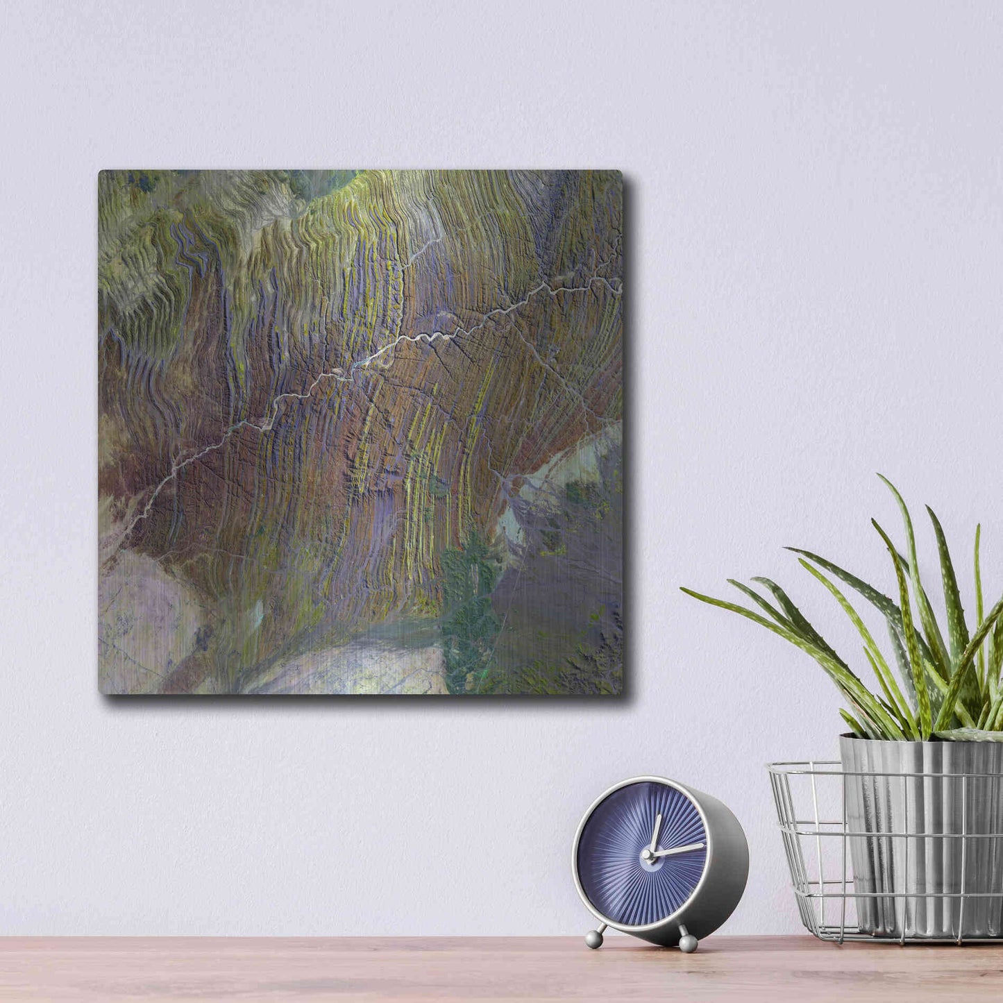 Luxe Metal Art 'Earth as Art: Ugab River' Metal Wall Art,12x12