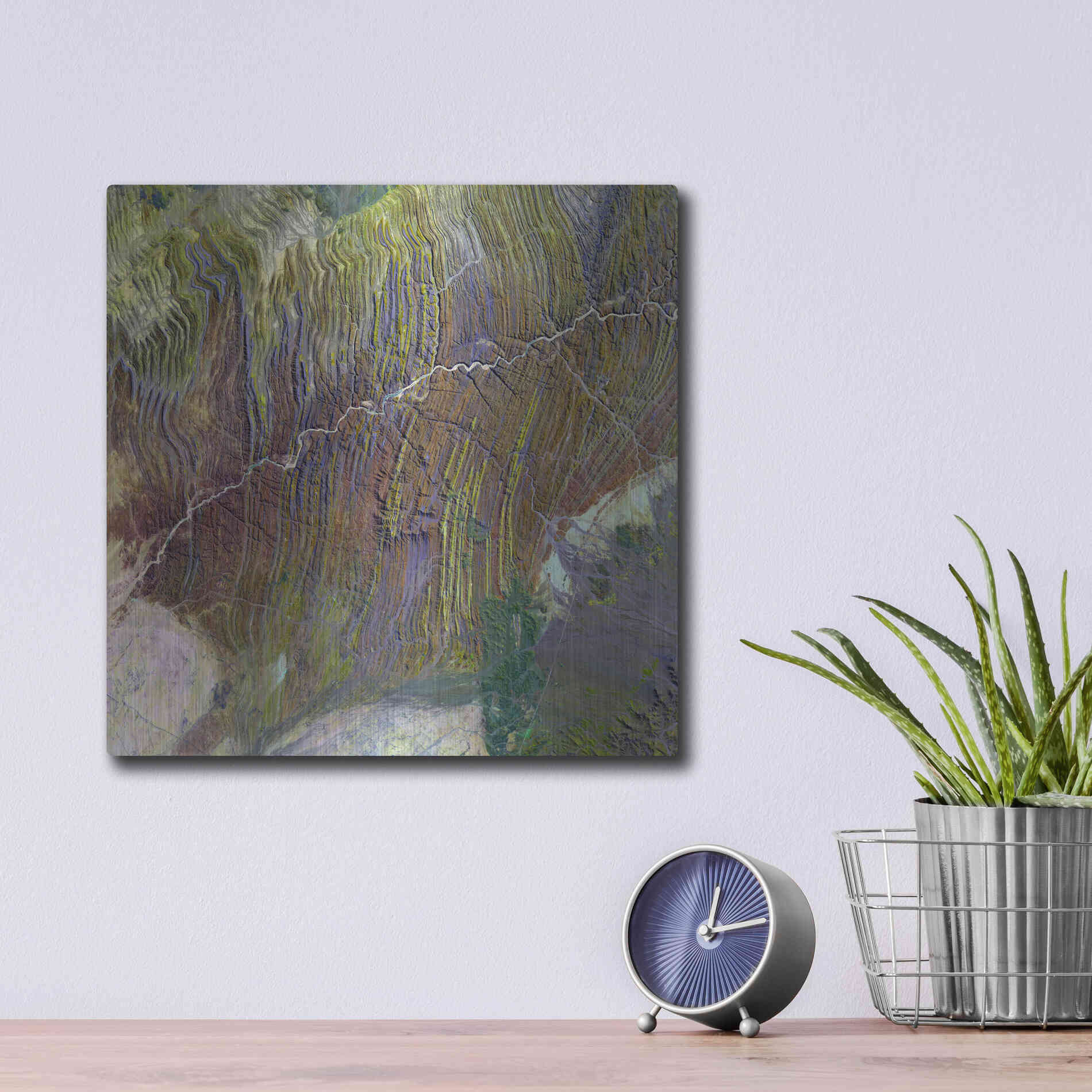 Luxe Metal Art 'Earth as Art: Ugab River' Metal Wall Art,12x12