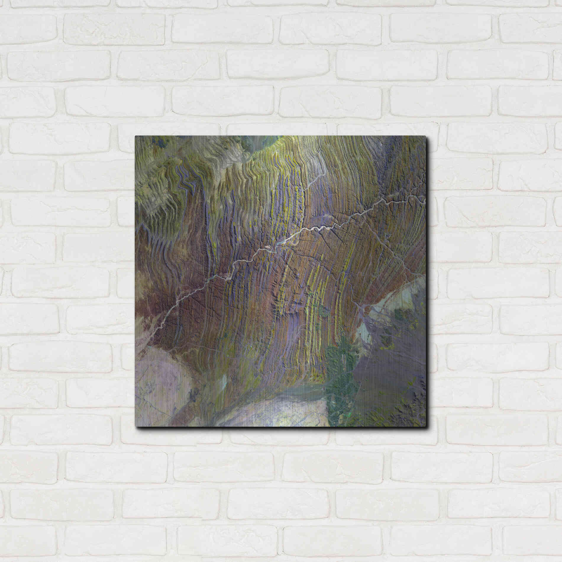 Luxe Metal Art 'Earth as Art: Ugab River' Metal Wall Art,24x24