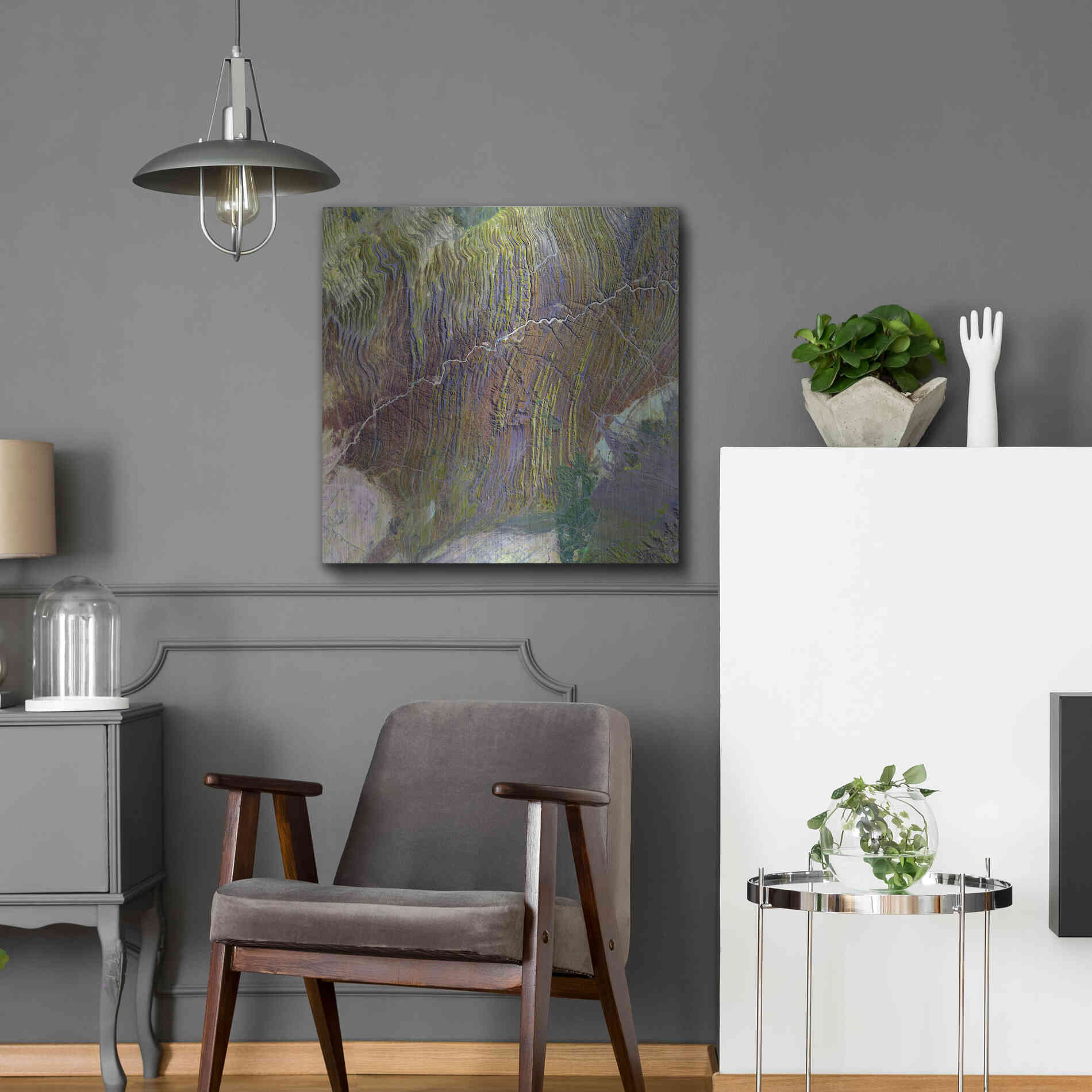 Luxe Metal Art 'Earth as Art: Ugab River' Metal Wall Art,24x24