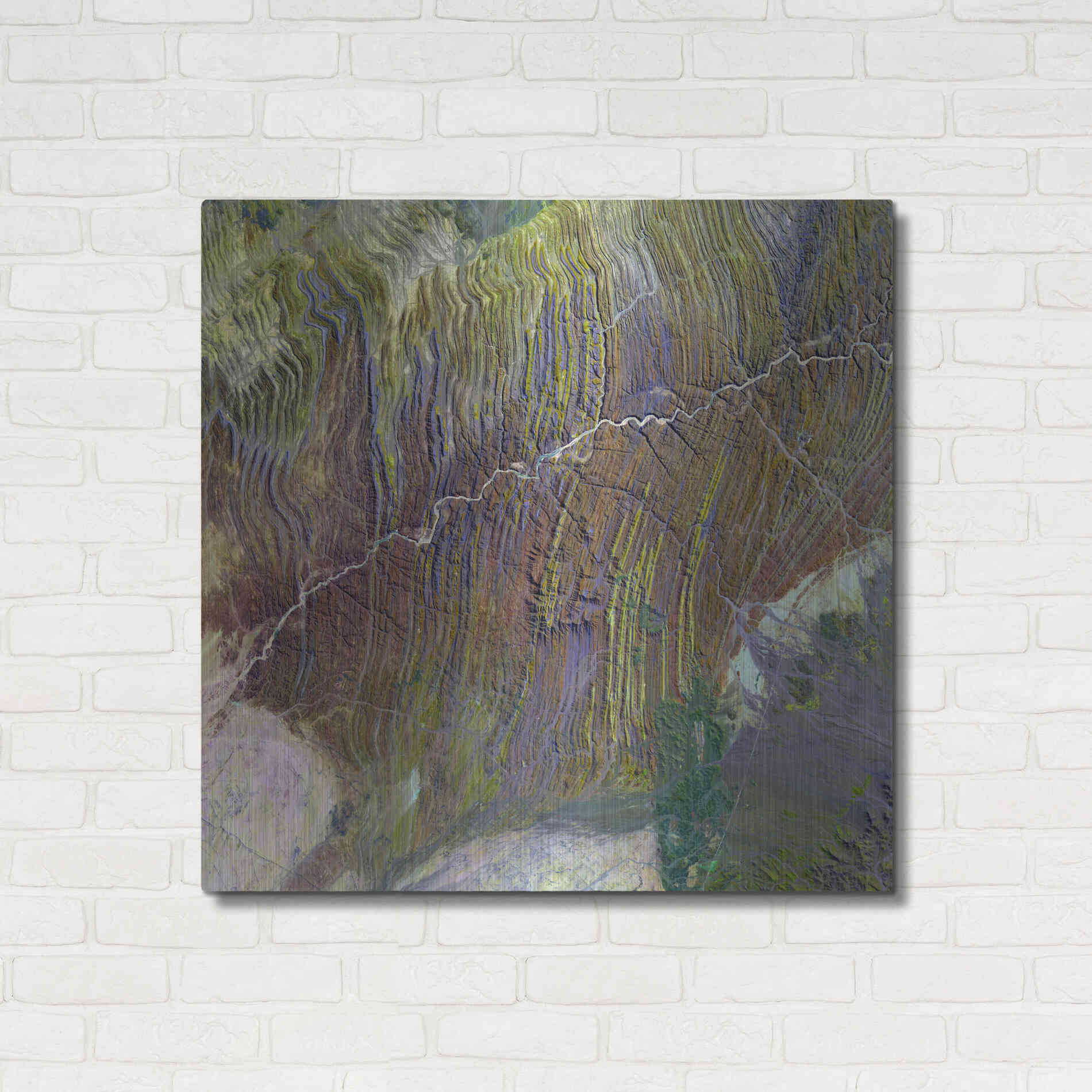 Luxe Metal Art 'Earth as Art: Ugab River' Metal Wall Art,36x36