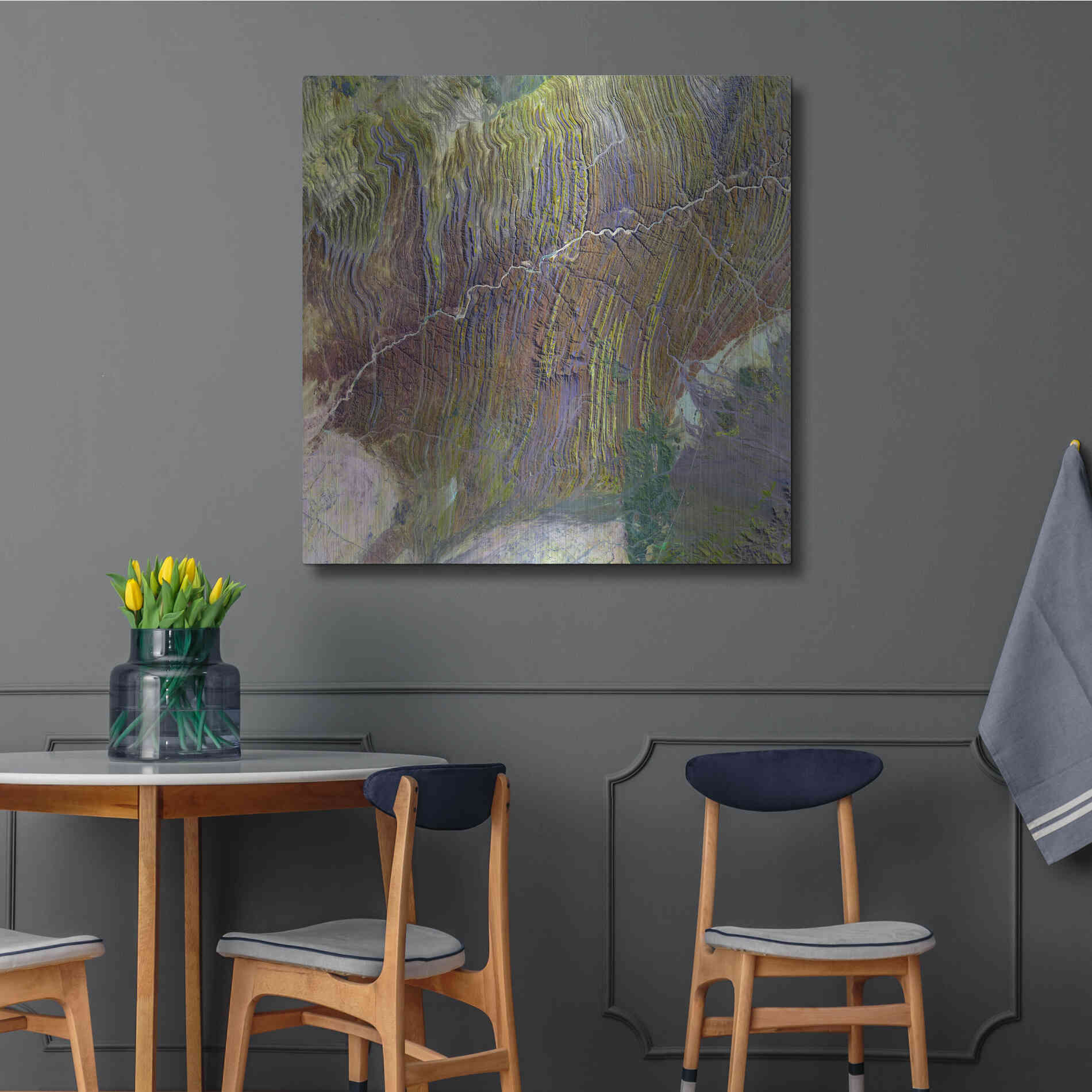 Luxe Metal Art 'Earth as Art: Ugab River' Metal Wall Art,36x36