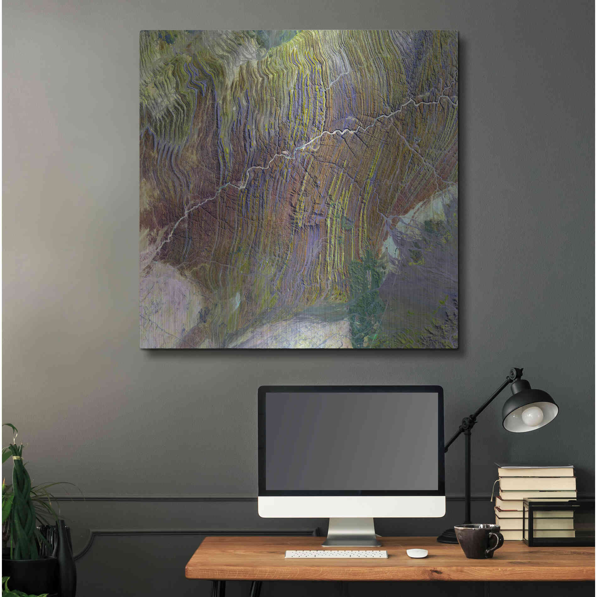 Luxe Metal Art 'Earth as Art: Ugab River' Metal Wall Art,36x36