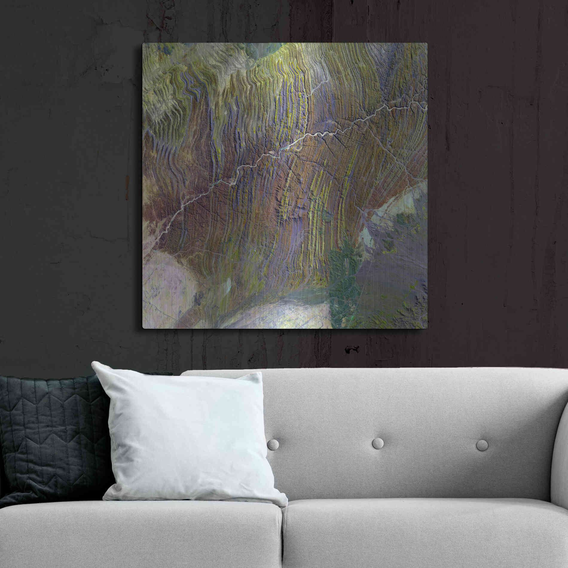 Luxe Metal Art 'Earth as Art: Ugab River' Metal Wall Art,36x36