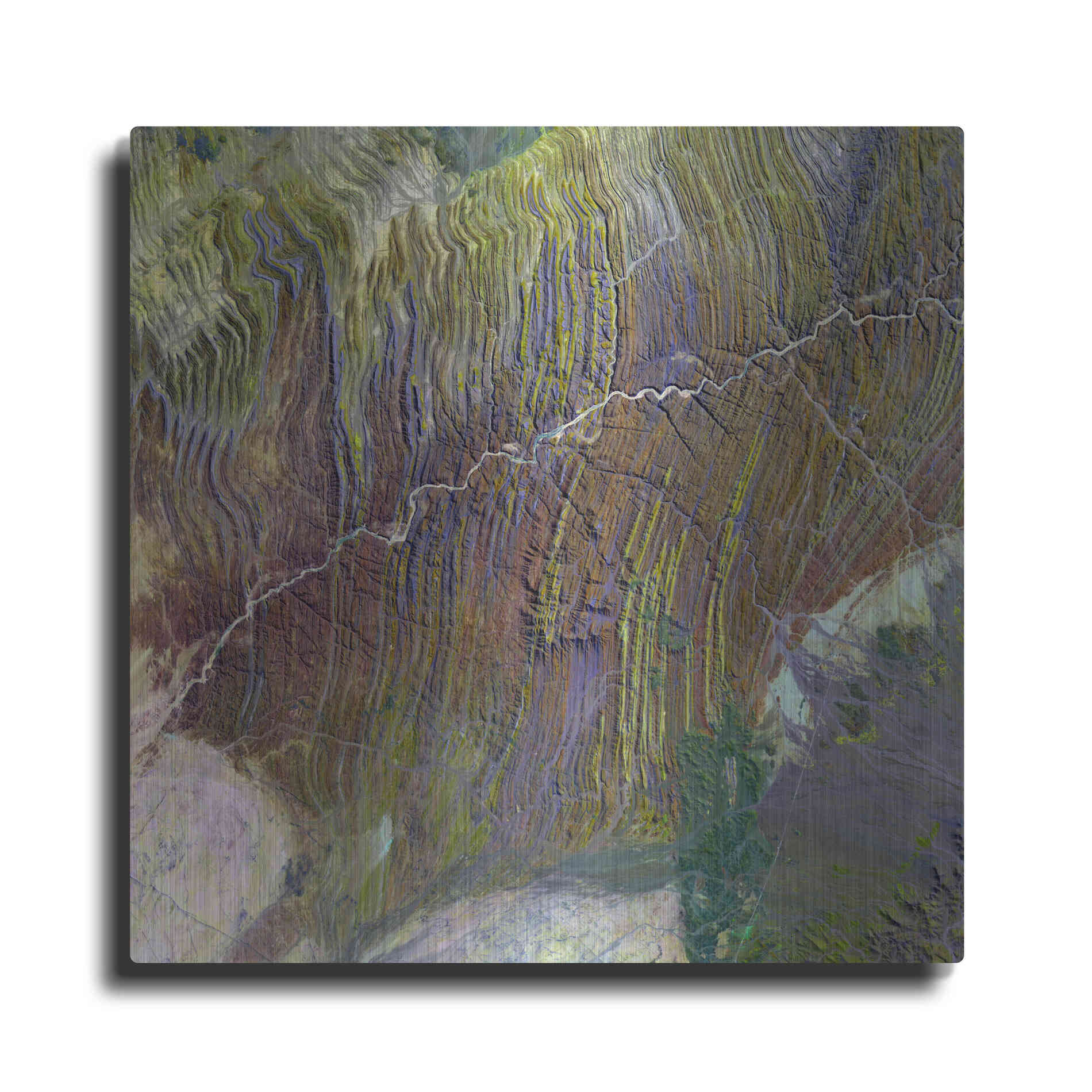Luxe Metal Art 'Earth as Art: Ugab River' Metal Wall Art