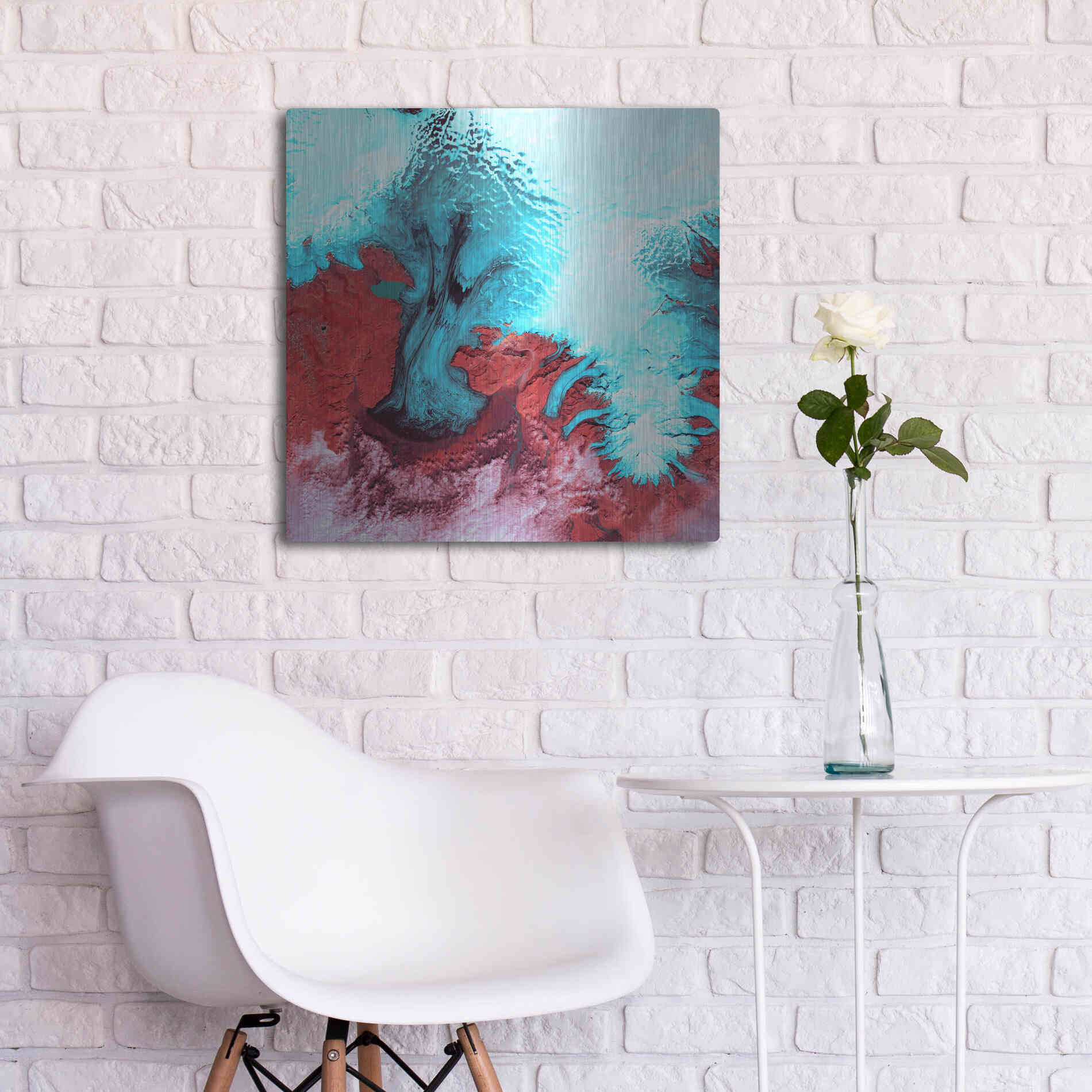 Luxe Metal Art 'Earth as Art: Vatnajokull' Metal Wall Art,24x24