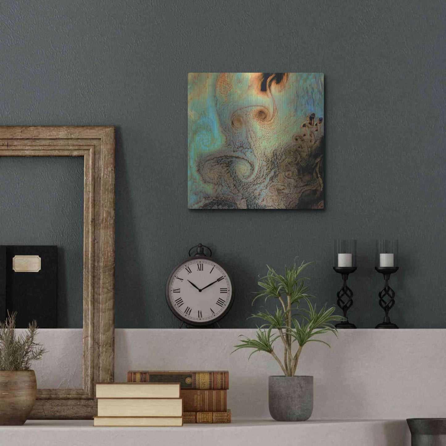 Luxe Metal Art 'Earth as Art: Von Karman Vortices' Metal Wall Art,12x12
