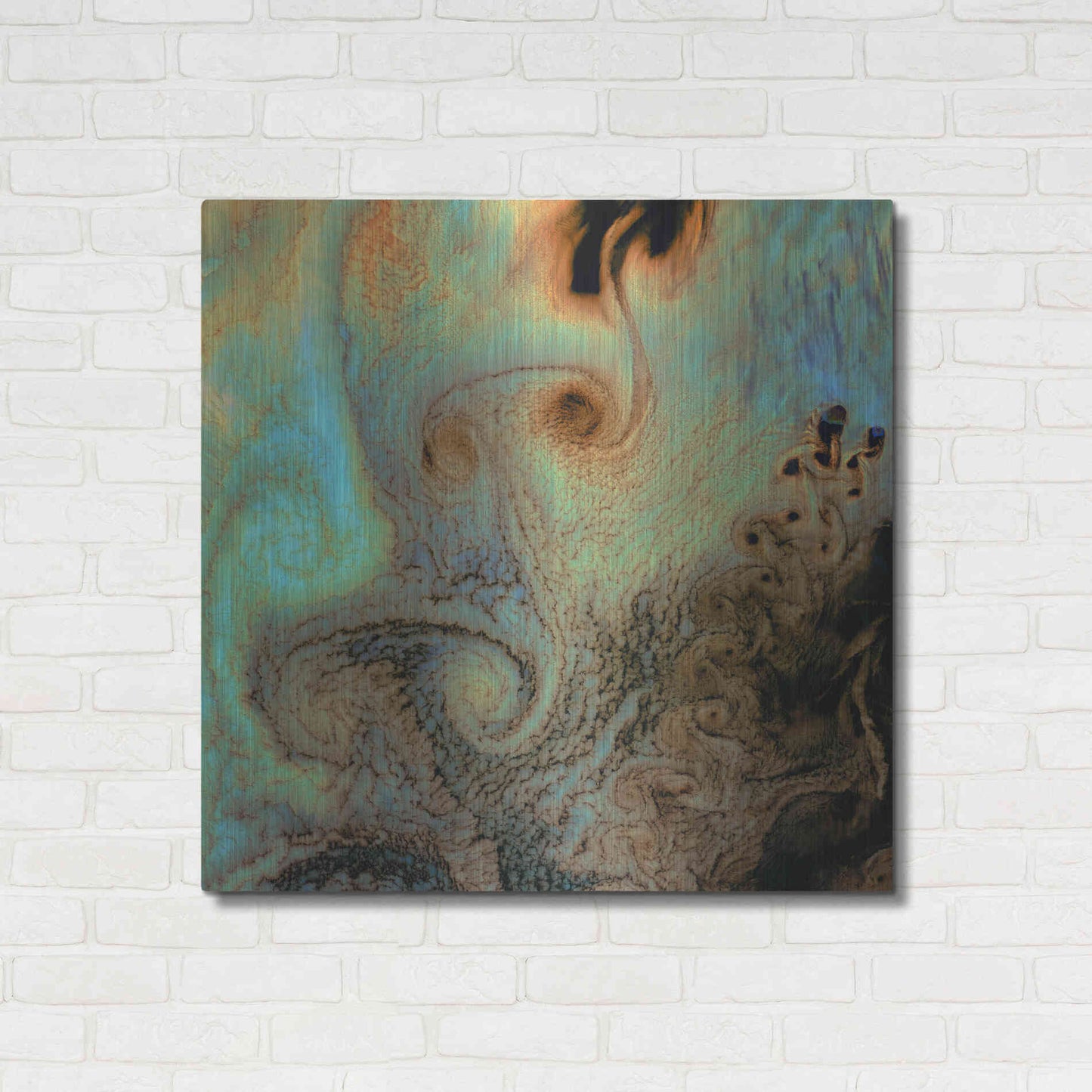 Luxe Metal Art 'Earth as Art: Von Karman Vortices' Metal Wall Art,36x36