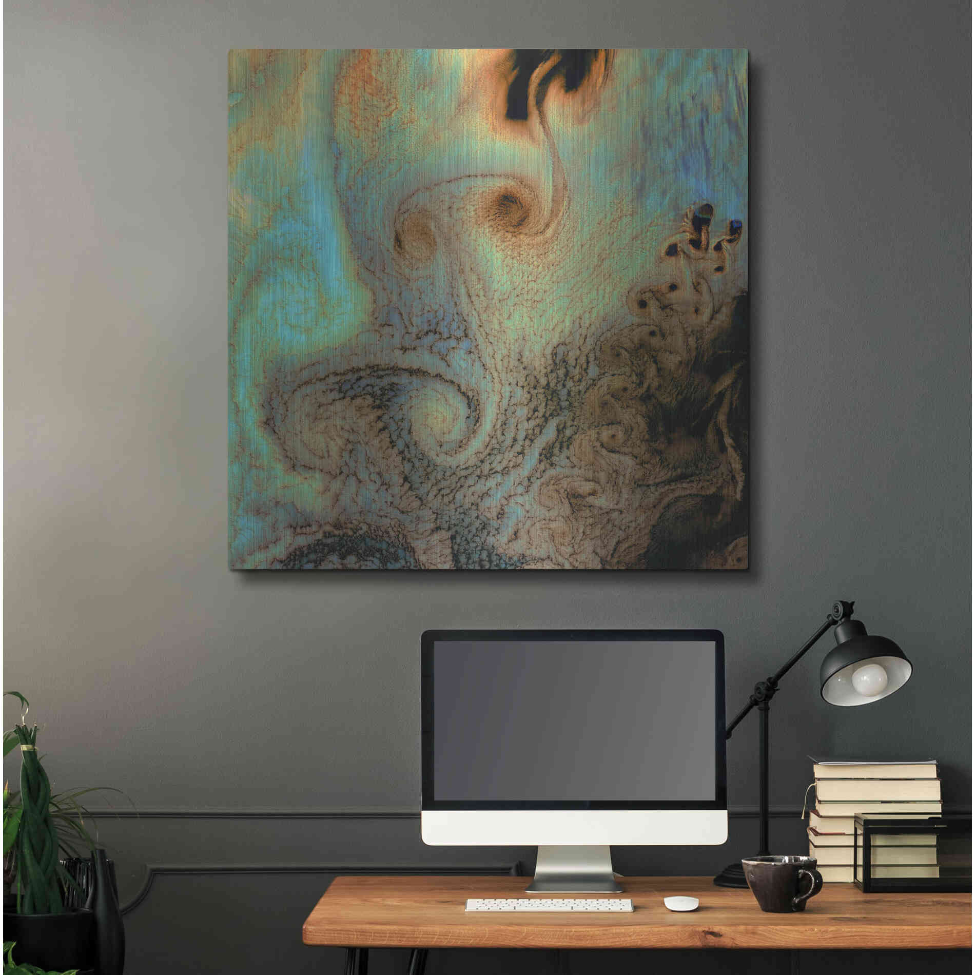 Luxe Metal Art 'Earth as Art: Von Karman Vortices' Metal Wall Art,36x36