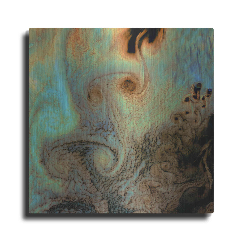 Luxe Metal Art 'Earth as Art: Von Karman Vortices' Metal Wall Art