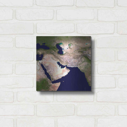 Luxe Metal Art 'Earth as Art: Western Asia' Metal Wall Art,12x12