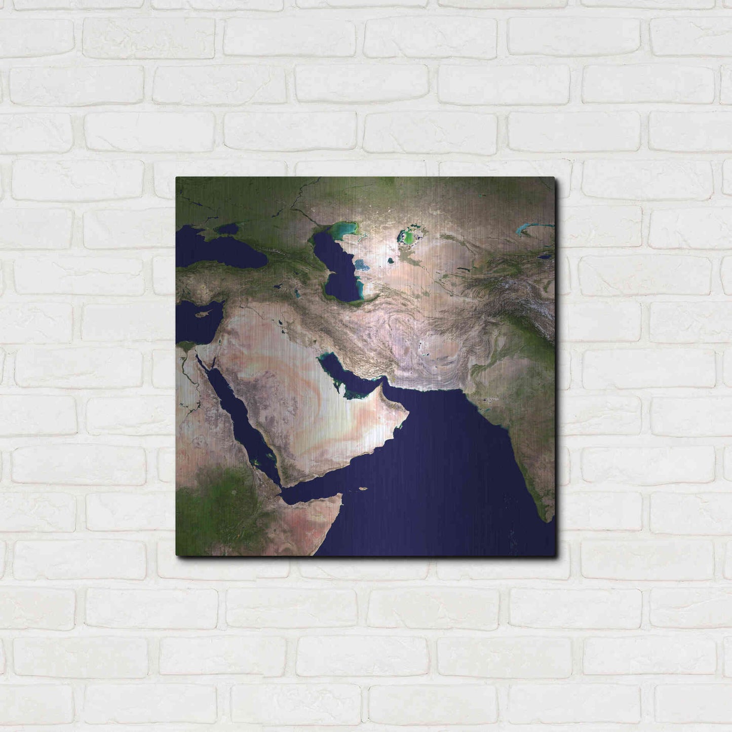Luxe Metal Art 'Earth as Art: Western Asia' Metal Wall Art,24x24