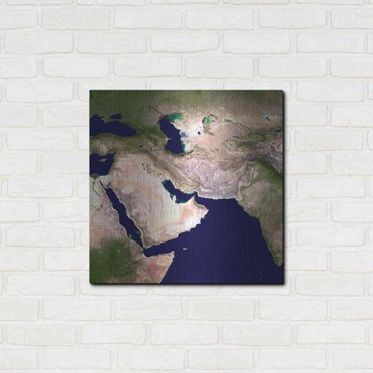 Luxe Metal Art 'Earth as Art: Western Asia' Metal Wall Art,24x24