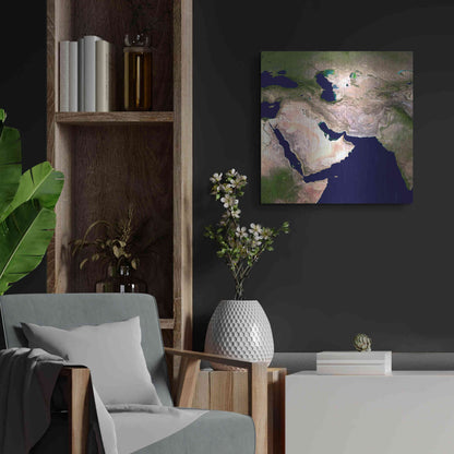 Luxe Metal Art 'Earth as Art: Western Asia' Metal Wall Art,24x24