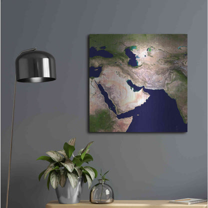 Luxe Metal Art 'Earth as Art: Western Asia' Metal Wall Art,24x24