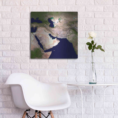 Luxe Metal Art 'Earth as Art: Western Asia' Metal Wall Art,24x24