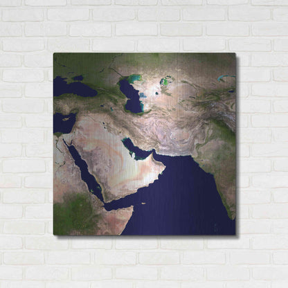 Luxe Metal Art 'Earth as Art: Western Asia' Metal Wall Art,36x36