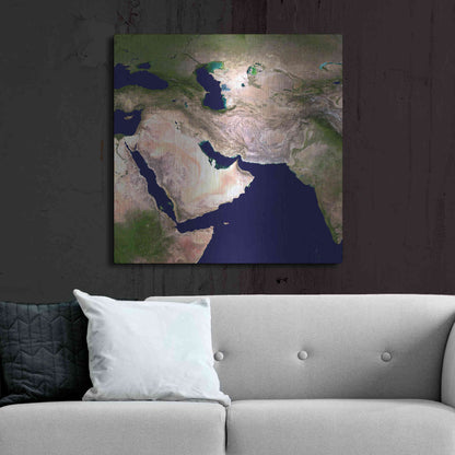Luxe Metal Art 'Earth as Art: Western Asia' Metal Wall Art,36x36