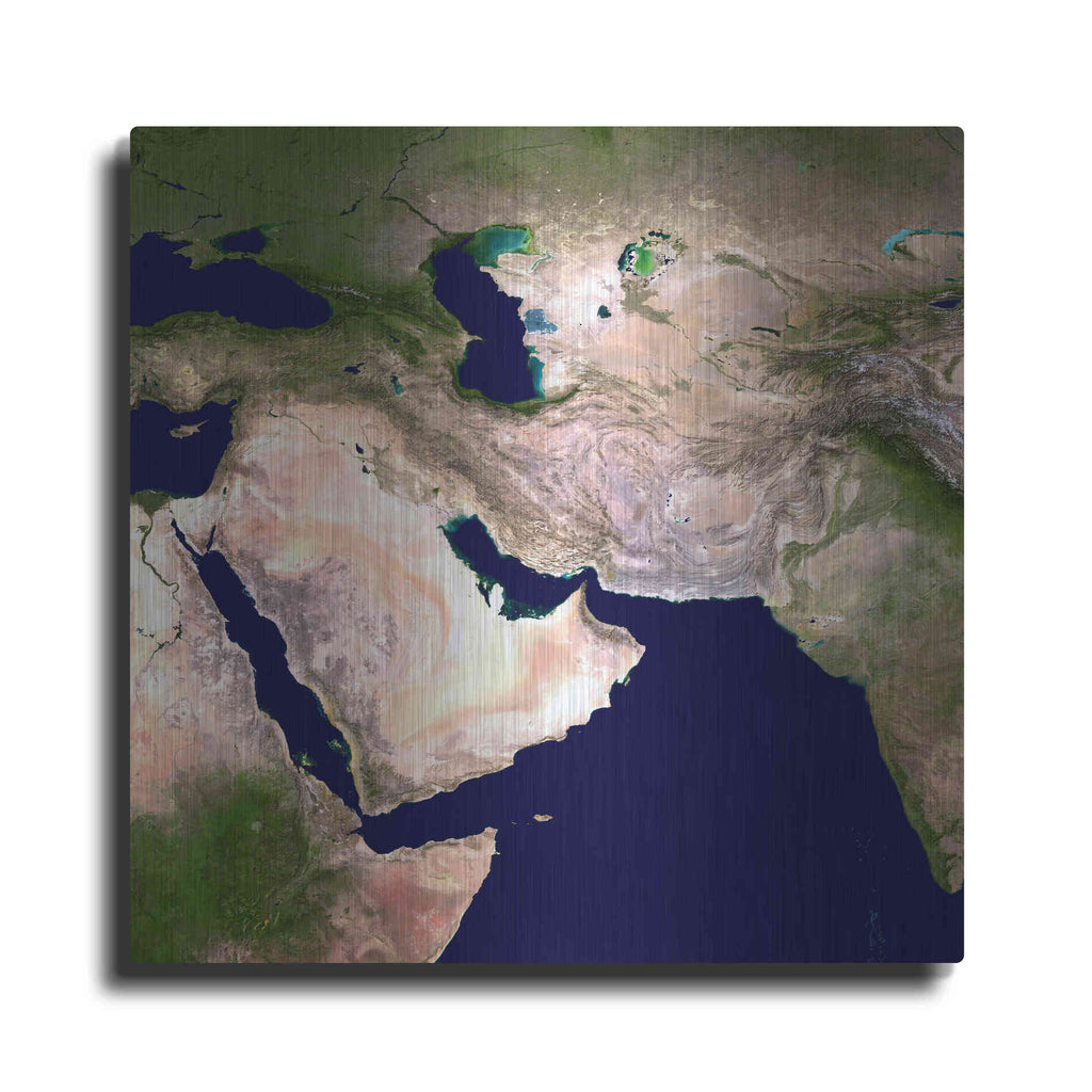 Luxe Metal Art 'Earth as Art: Western Asia' Metal Wall Art