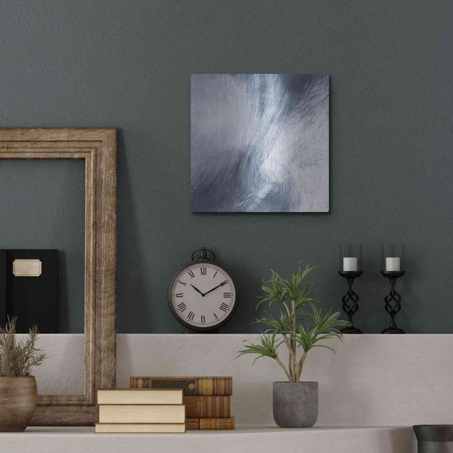 Luxe Metal Art 'Earth as Art: Whirlpool Clouds' Metal Wall Art,12x12