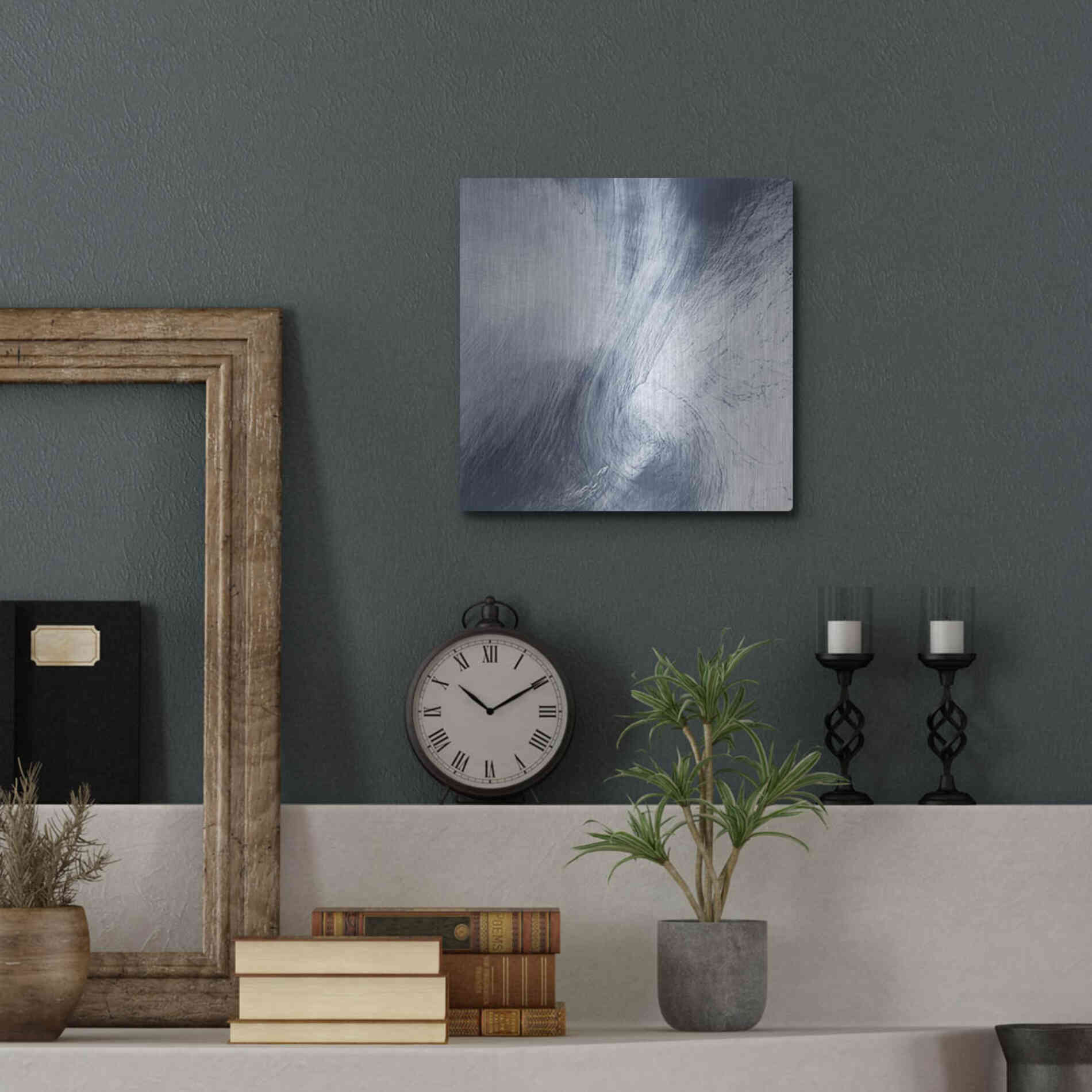 Luxe Metal Art 'Earth as Art: Whirlpool Clouds' Metal Wall Art,12x12