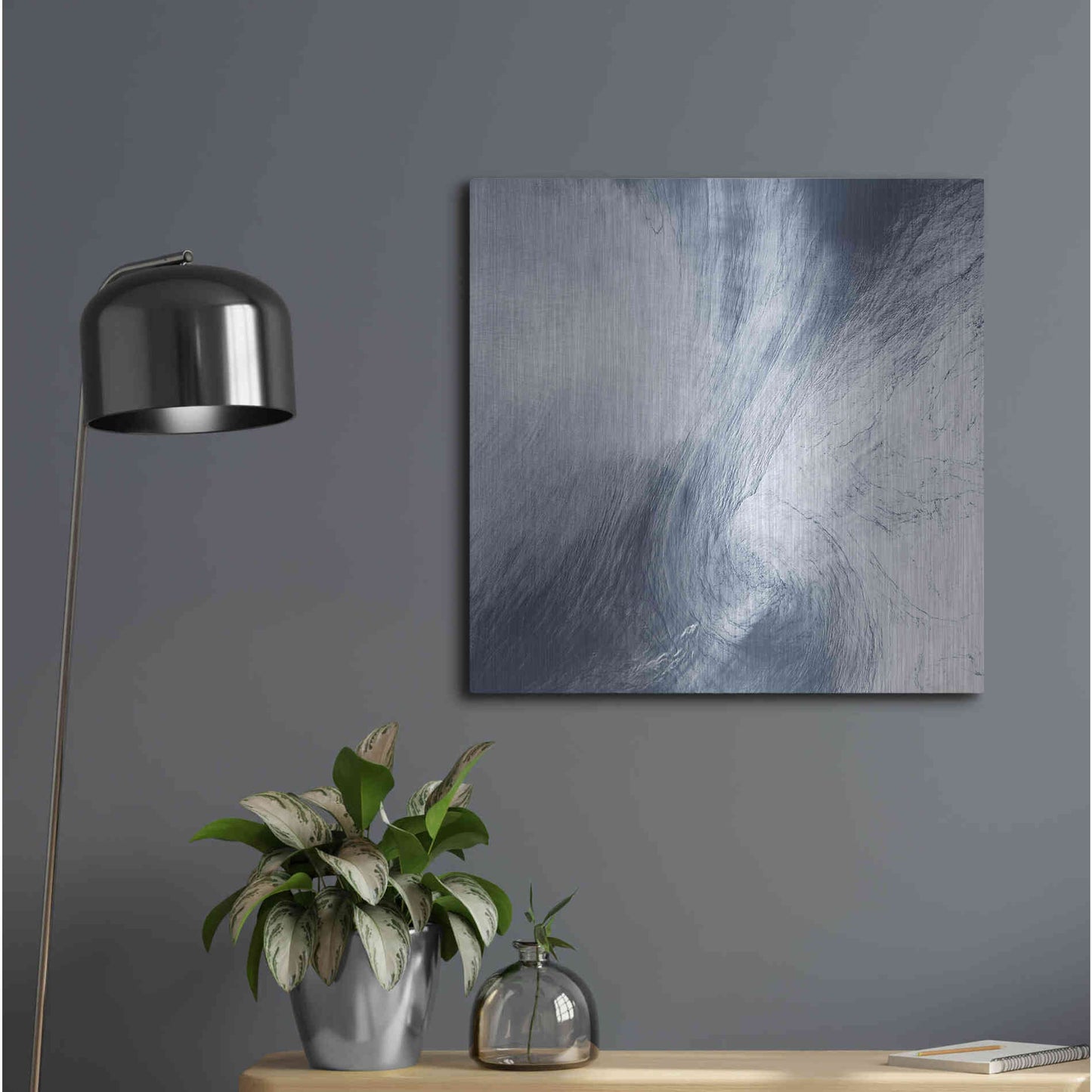 Luxe Metal Art 'Earth as Art: Whirlpool Clouds' Metal Wall Art,24x24