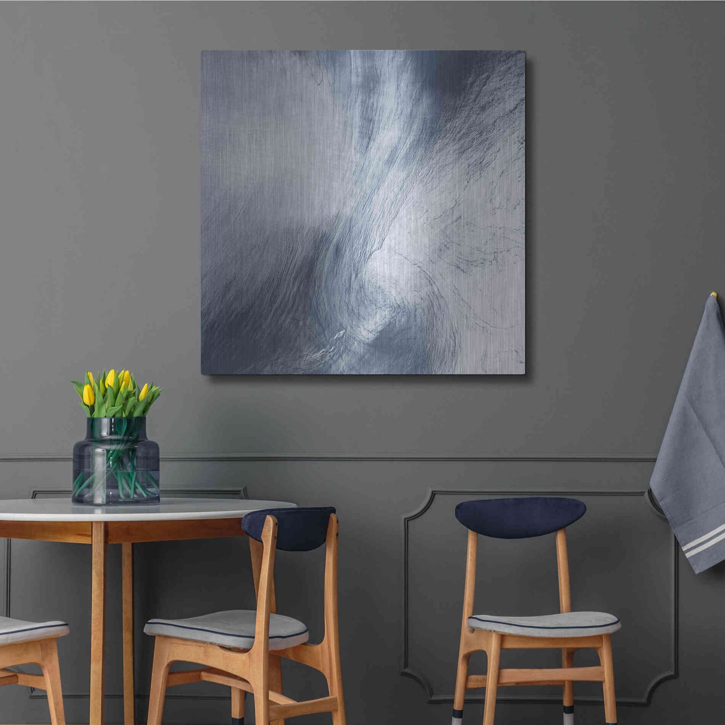 Luxe Metal Art 'Earth as Art: Whirlpool Clouds' Metal Wall Art,36x36