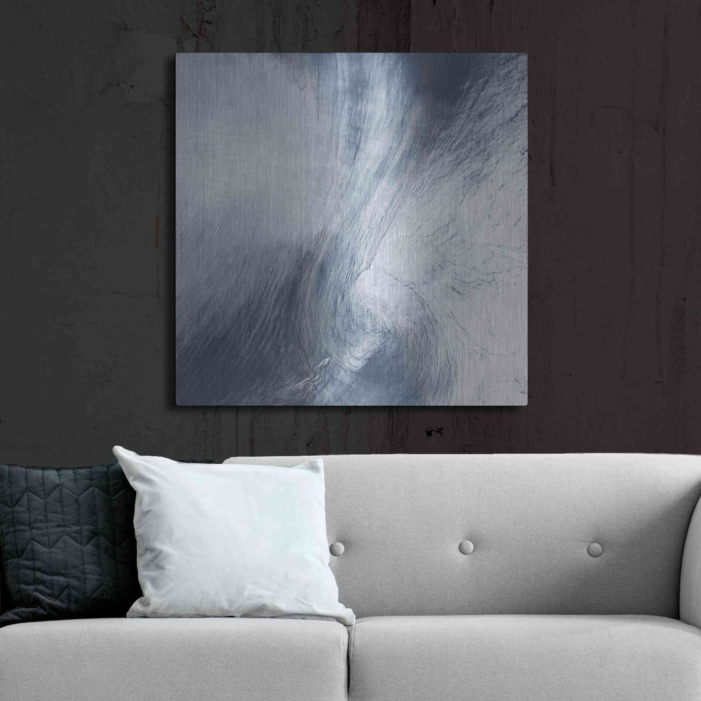 Luxe Metal Art 'Earth as Art: Whirlpool Clouds' Metal Wall Art,36x36