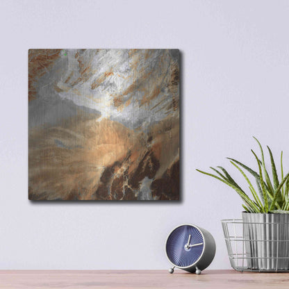 Luxe Metal Art 'Earth as Art: Algerian Sahara,' Metal Wall Art,12x12