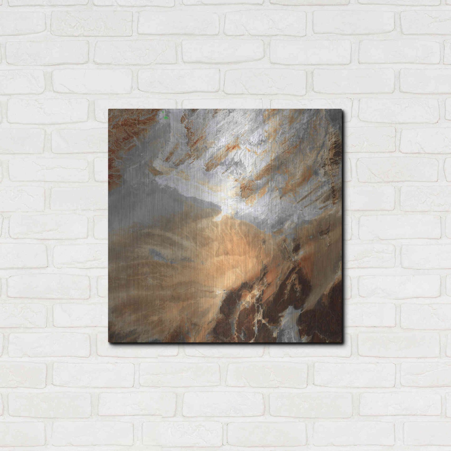 Luxe Metal Art 'Earth as Art: Algerian Sahara,' Metal Wall Art,24x24
